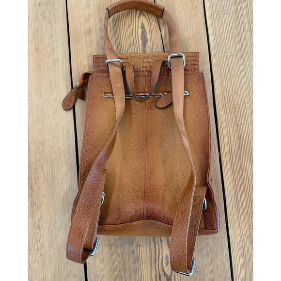 COOLCY Women Real Leather Backpack Shoulder Bag Sorrel Brown - Picture 9 of 12